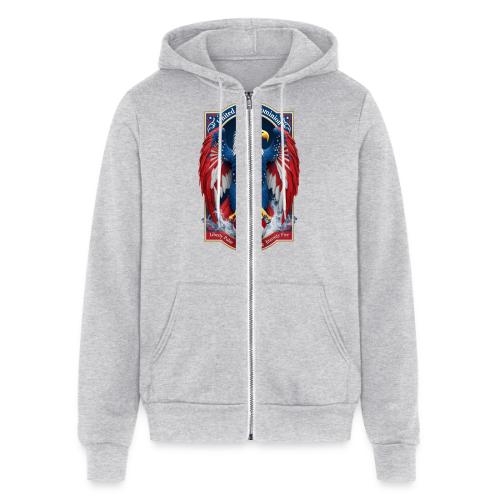 USA Eagle Emblem T Shirt, USA Soccer Pride Gift - Unisex Full Zip Hoodie