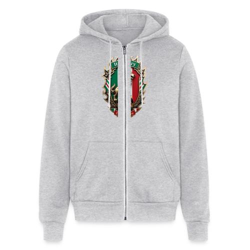 Italy Wolf Fury T-Shirt, Italian Flag Pride Gift - Unisex Full Zip Hoodie