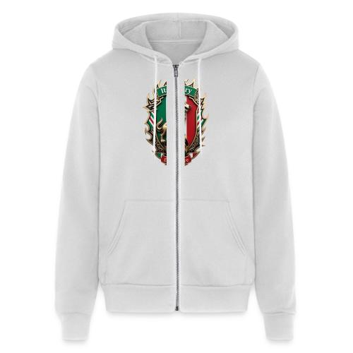 Italy Wolf Fury T-Shirt, Italian Flag Pride Gift - Unisex Full Zip Hoodie