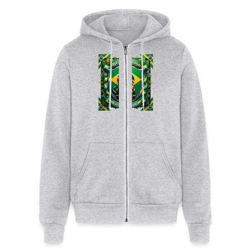 Brazil Jaguar Glory T-Shirt, Flag Pride Badge Gift - Unisex Full Zip Hoodie