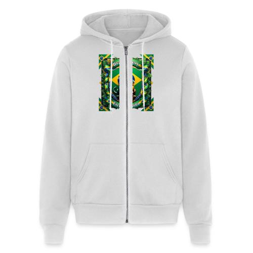 Brazil Jaguar Glory T-Shirt, Flag Pride Badge Gift - Unisex Full Zip Hoodie
