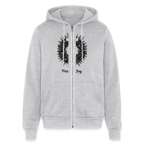 Peace & Joy T-Shirt | Minimalist Elegant Christmas - Unisex Full Zip Hoodie