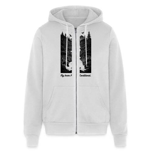 Conditional Inner Peace T-Shirt | Minimalist Zen - Unisex Full Zip Hoodie