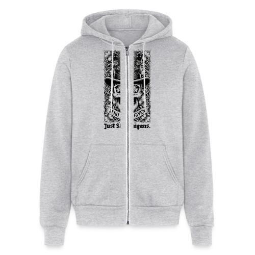 Salty Shamrock Skull T-Shirt - Unisex Full Zip Hoodie