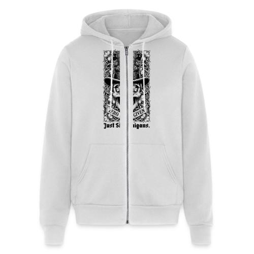 Salty Shamrock Skull T-Shirt - Unisex Full Zip Hoodie