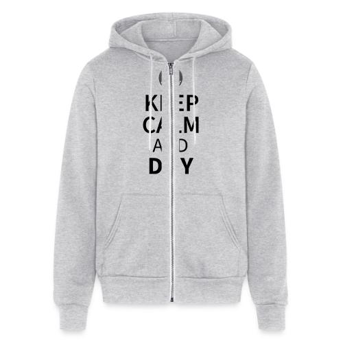 Keep Calm and DIY On Black Text - Unisex Full Zip Hoodie