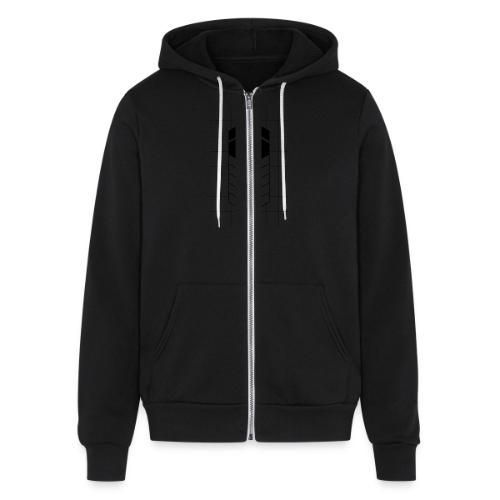 Tech Steve Bkack V-Groved Collection - Unisex Full Zip Hoodie