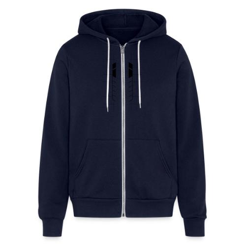 Tech Steve Bkack V-Groved Collection - Unisex Full Zip Hoodie