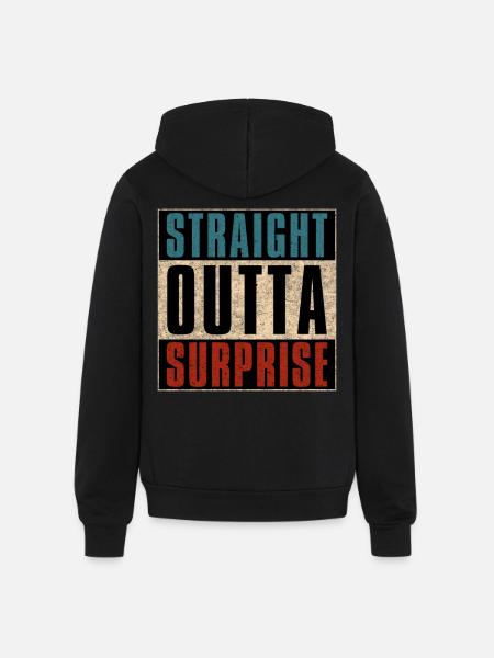 Straight Outta Surprise Arizona AZ - Unisex Full Zip Hoodie - black