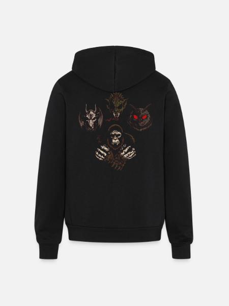 Cryptids Rhapsody - JoakoZeta - Unisex Full Zip Hoodie - black
