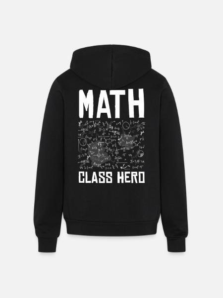 Math Class Hero - Unisex Full Zip Hoodie - black