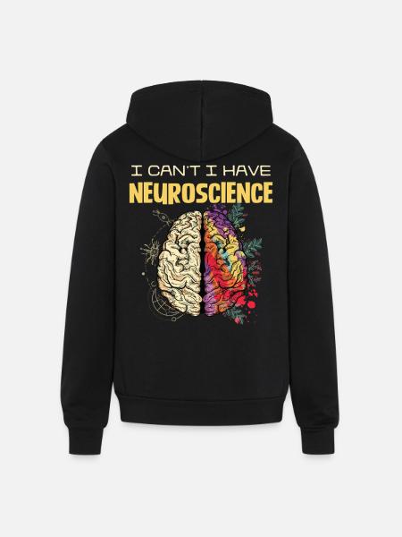Neuroscience Brain Popart - Unisex Full Zip Hoodie - black