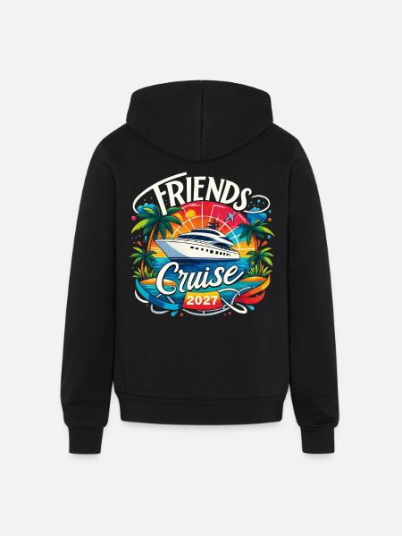 Friends Cruise 2027 - Unisex Full Zip Hoodie - black