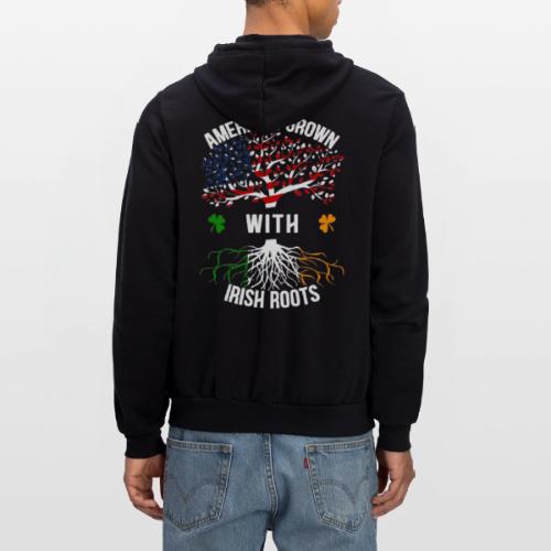 American Grown with Irish Roots - Unisex Full Zip Hoodie