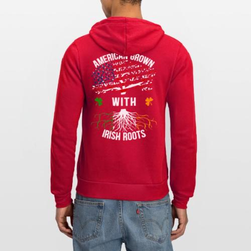 American Grown with Irish Roots - Unisex Full Zip Hoodie