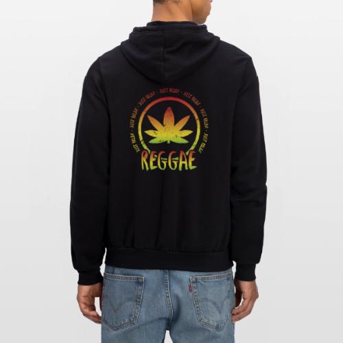 Chill Reggae Vibes Just Relax Rasta Music Art - Unisex Full Zip Hoodie