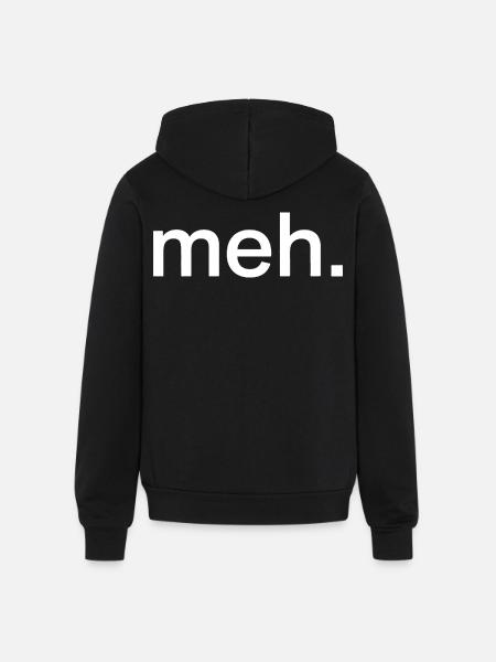 Pastel Meh Typography - Unisex Full Zip Hoodie - black