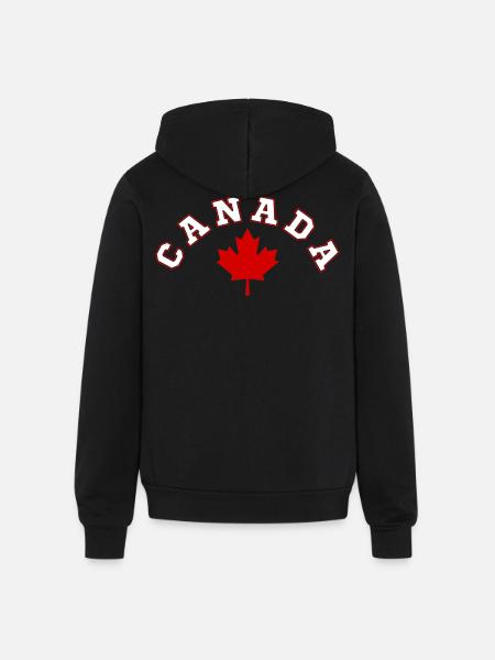 CANADA MAPLE LEAF - Unisex Full Zip Hoodie - black