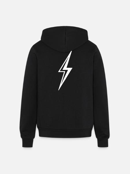 Lightning Bolt - Unisex Full Zip Hoodie - black