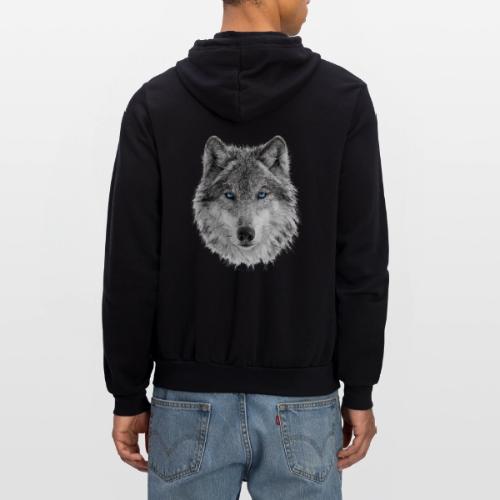 Frost-Eyed Alpha - Unisex Full Zip Hoodie