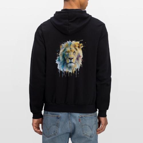 Splash-Art Lion Face - Unisex Full Zip Hoodie