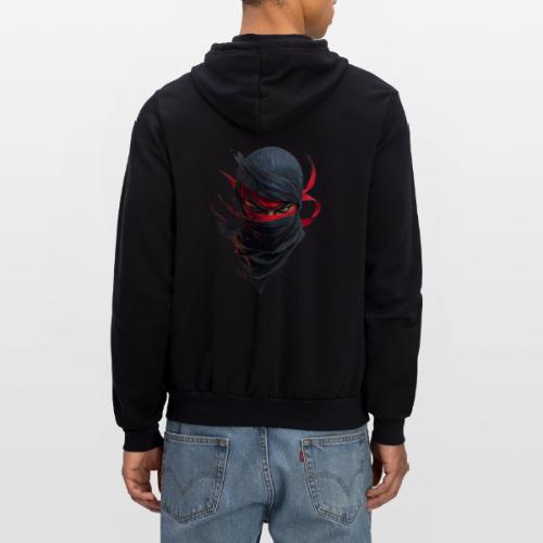 Crimson Stare Ninja - Unisex Full Zip Hoodie