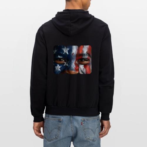USA: Three Panels of Pride - Unisex Full Zip Hoodie