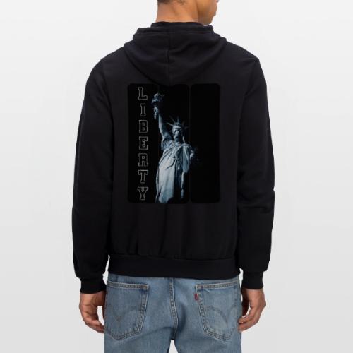 USA: Vertical Liberty - Unisex Full Zip Hoodie