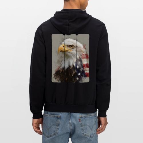USA: Eagle of the Free - Unisex Full Zip Hoodie