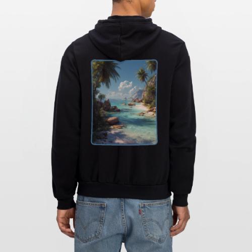 Tropical Island Paradise Ocean Design - Unisex Full Zip Hoodie