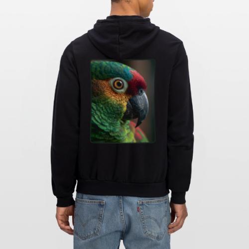 Colorful Parrot Close-Up Design - Unisex Full Zip Hoodie