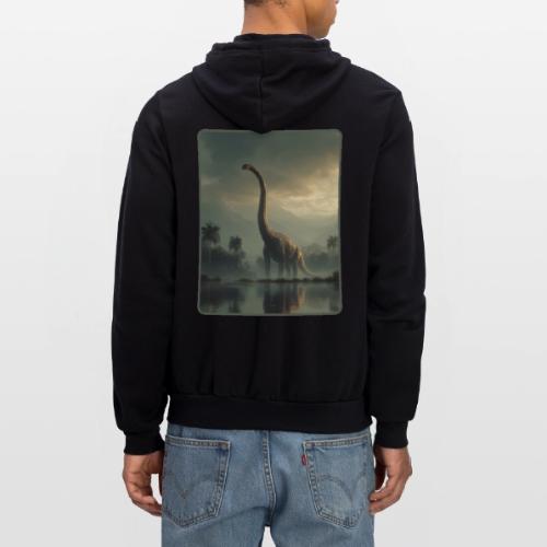 Brachiosaurus Misty Lake Design - Unisex Full Zip Hoodie