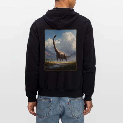 Brachiosaurus Valley Landscape Design - Unisex Full Zip Hoodie