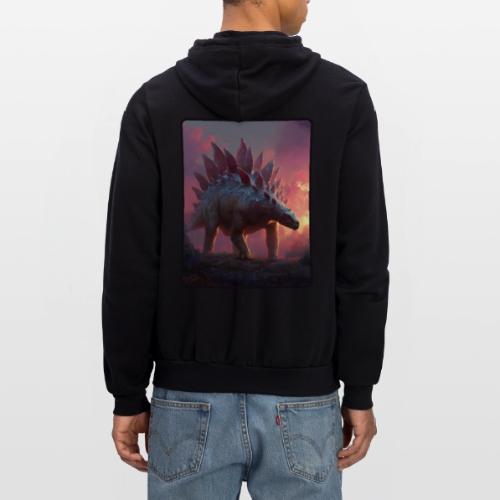 Stegosaurus Sunset Forest Design - Unisex Full Zip Hoodie