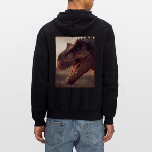 T Rex Roaring Close-Up Design - Unisex Full Zip Hoodie