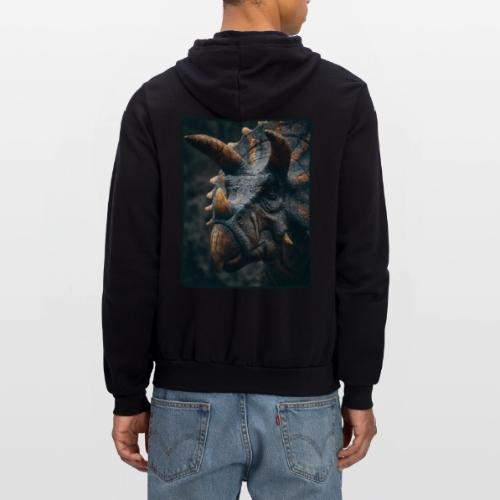 Triceratops Detailed Portrait Design - Unisex Full Zip Hoodie