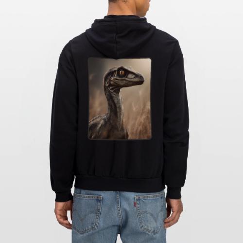 Velociraptor Feathered Portrait Design - Unisex Full Zip Hoodie