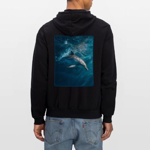 Dolphin Sunlit Ocean Serenity Design - Unisex Full Zip Hoodie
