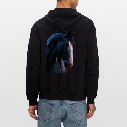 Noble Horse Cinematic Portrait Design - Unisex Full Zip Hoodie