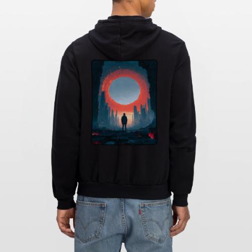 Cosmic Portal Future City Design - Unisex Full Zip Hoodie