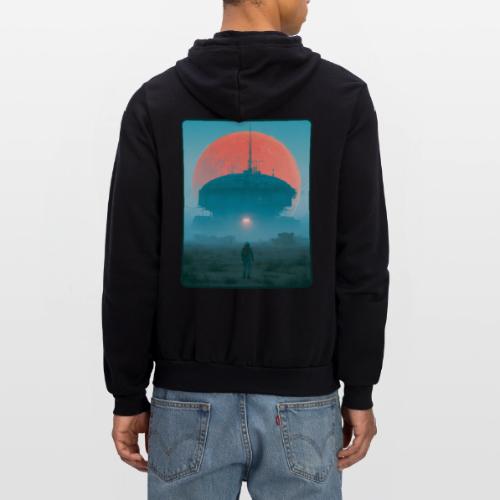 Astronaut Alien Outpost Design - Unisex Full Zip Hoodie