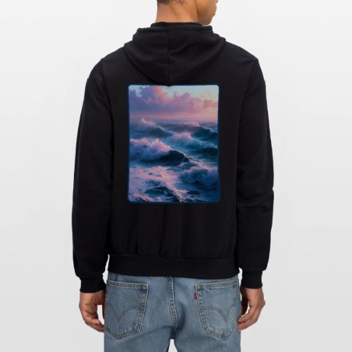 Dreamy Pastel Ocean Sunset Art - Unisex Full Zip Hoodie