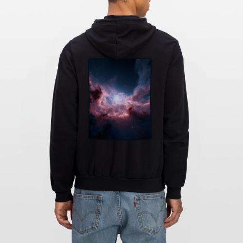 Radiant Cosmic Nebula Artwork - Unisex Full Zip Hoodie