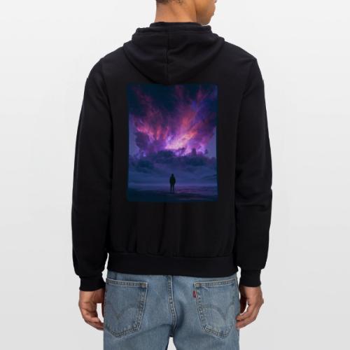 Cosmic Supernova Night Design - Unisex Full Zip Hoodie