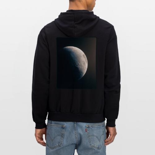 Crescent Moon Celestial Artwork - Unisex Full Zip Hoodie