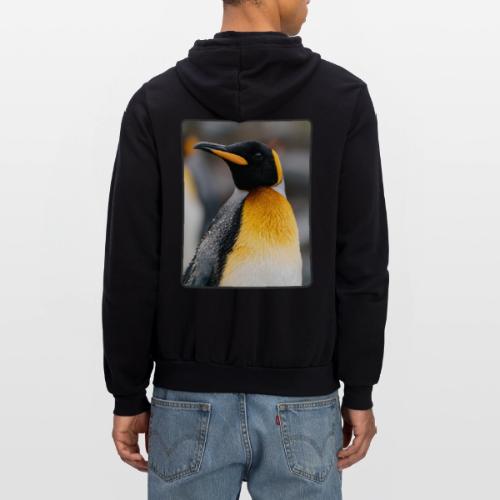 King Penguin Portrait Design - Unisex Full Zip Hoodie
