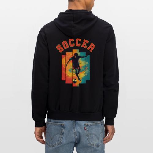 Soccer Heartbeat - Unisex Full Zip Hoodie