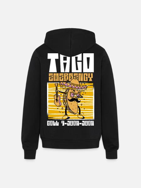 Taco Emergency Hero - Unisex Full Zip Hoodie - black