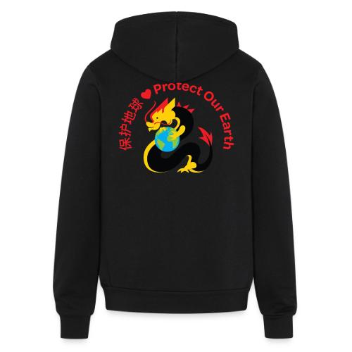 Kindness Dragon with Earth Red - Unisex Full Zip Hoodie