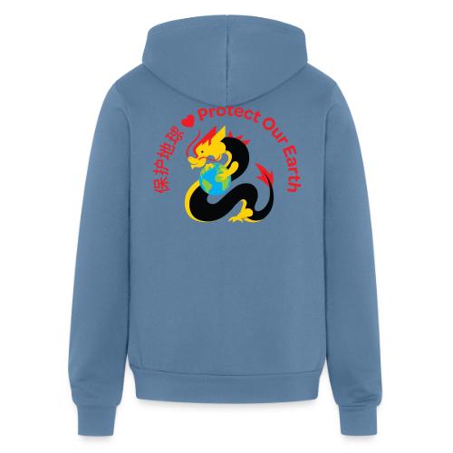 Kindness Dragon with Earth Red - Unisex Full Zip Hoodie